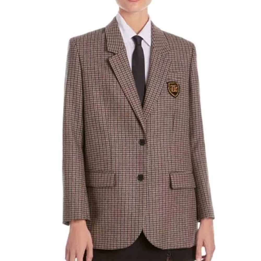 NWT The Kooples Houndstooth Crest Blazer FR 42 / US 10